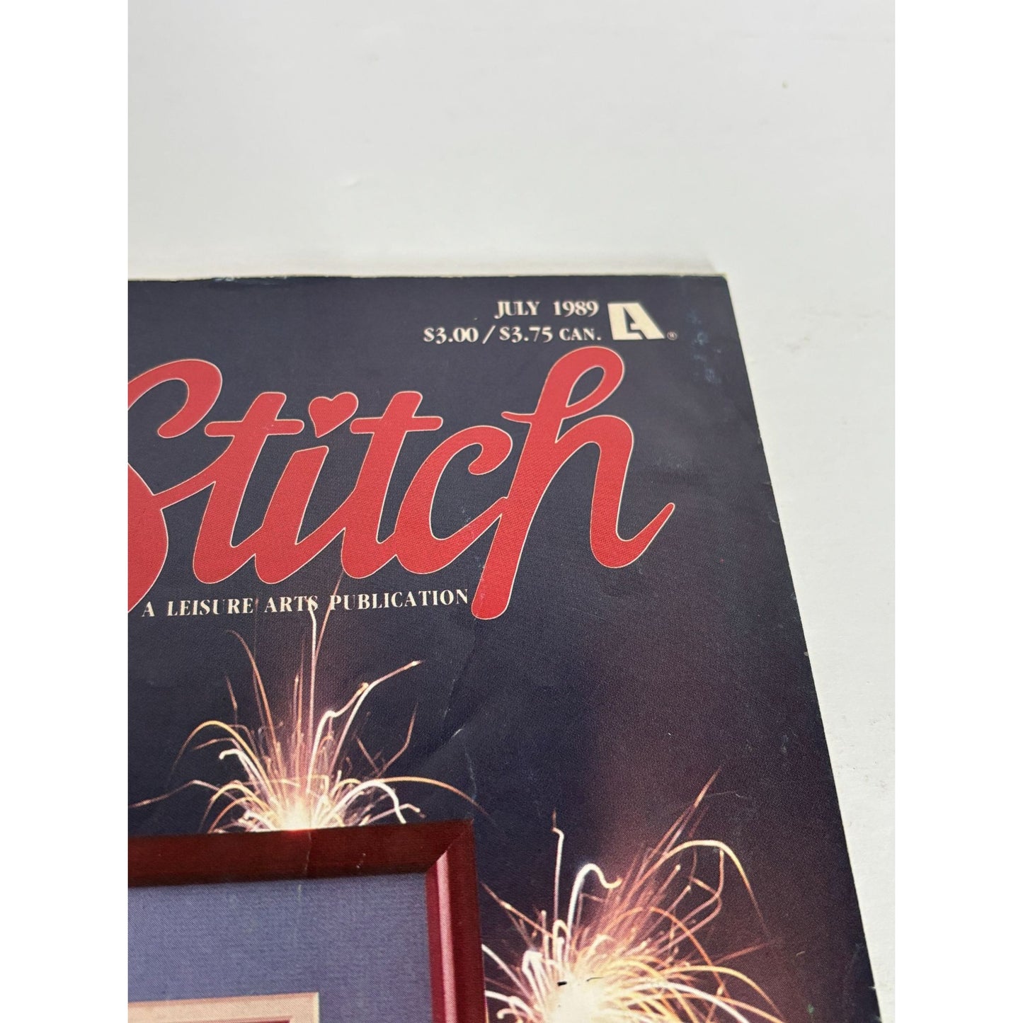 For The Love Of Cross Stitch Magazine July 1989 Patriotic American Flag Santas