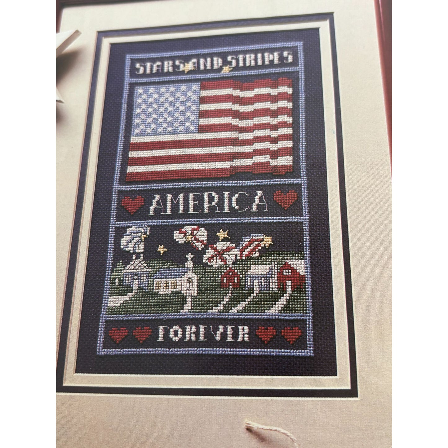 For The Love Of Cross Stitch Magazine July 1989 Patriotic American Flag Santas