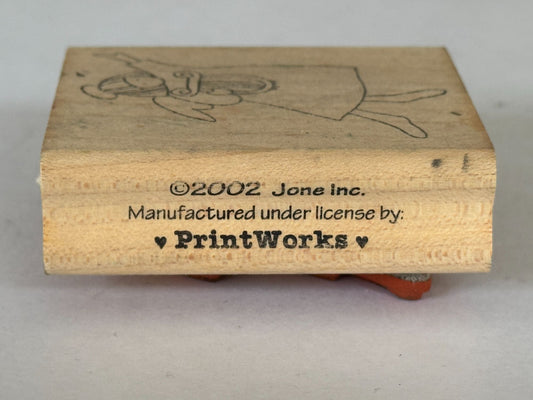 PrintWorks Rubber Stamp Angel Harp Claire Religious Christian Music Crafting