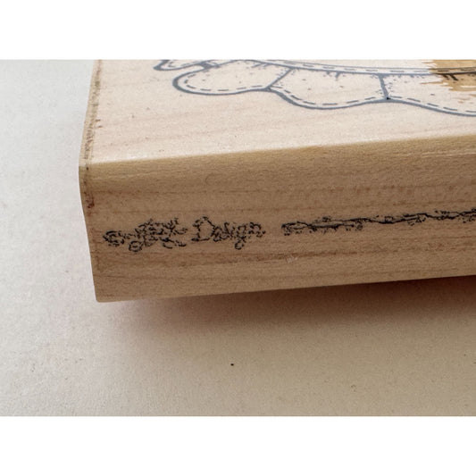 JRL Design Rubber Stamp Oval Lace Frame Scalloped Edge Sewing Hoop Card Making