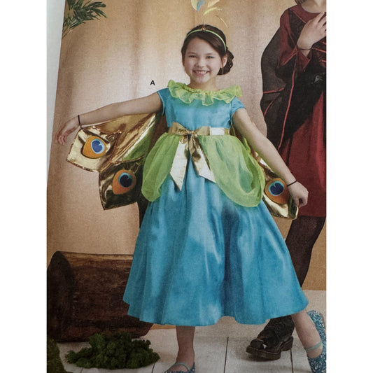 Simplicity Sewing Pattern S9841 Girls Peacock Halloween Costume Animal Sizes 3-6