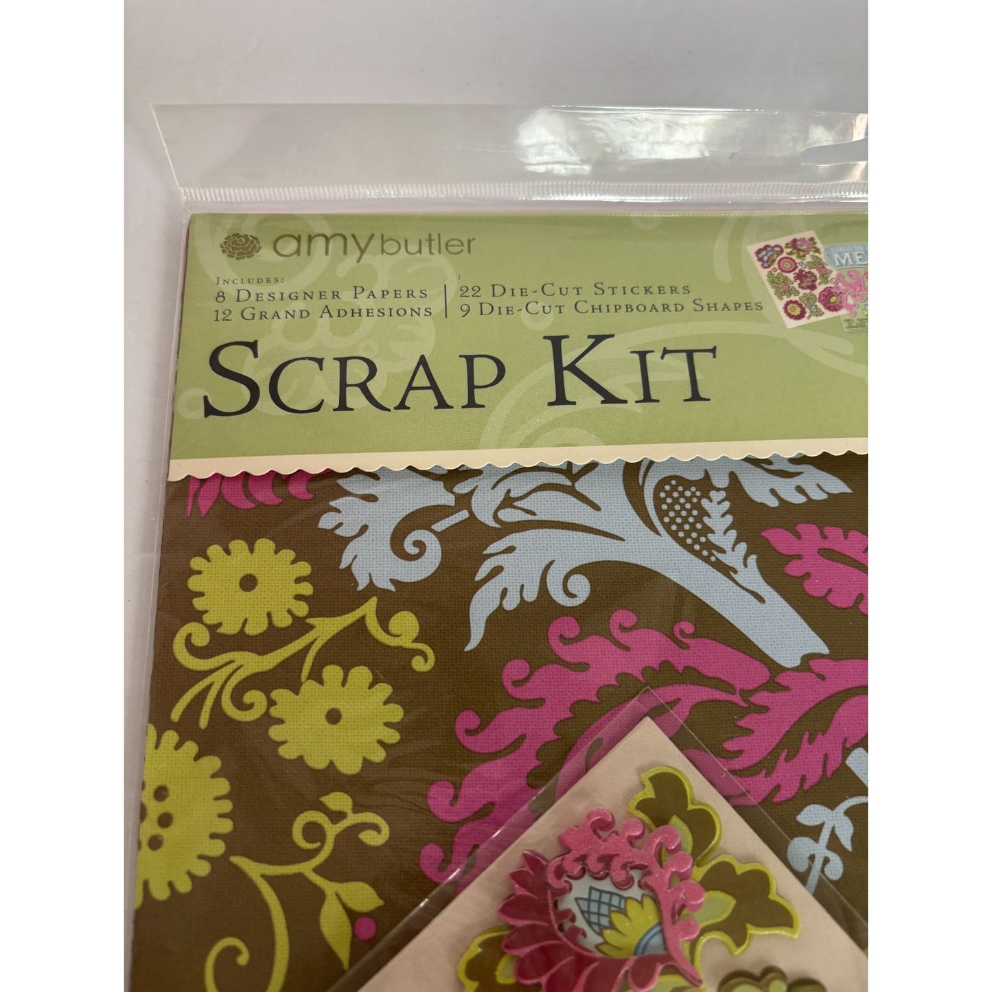 Amy Butler Scrap Kit by K&Company Scrapbooking Paper Sticker Layouts Card Making