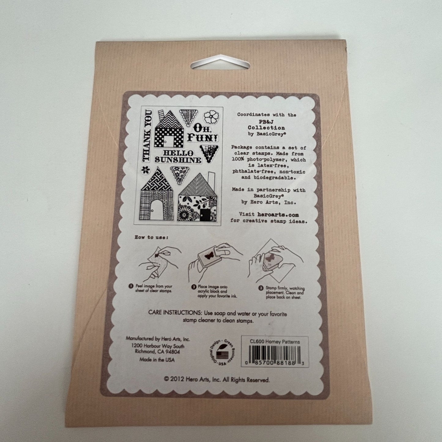 Hero Arts Clear Stamps Homey Patterns Set House Real Estate Exclusive Collection Cardmaking Scrapbooking