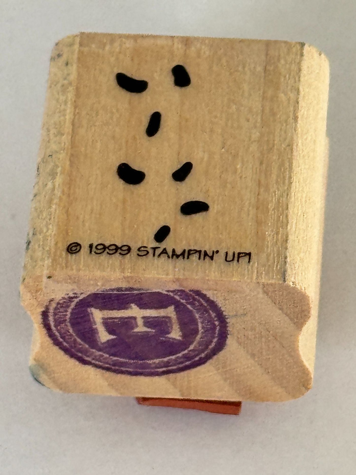 Stampin Up Rubber Stamp Garden Seeds Dots Confetti Background Card Making Wooden