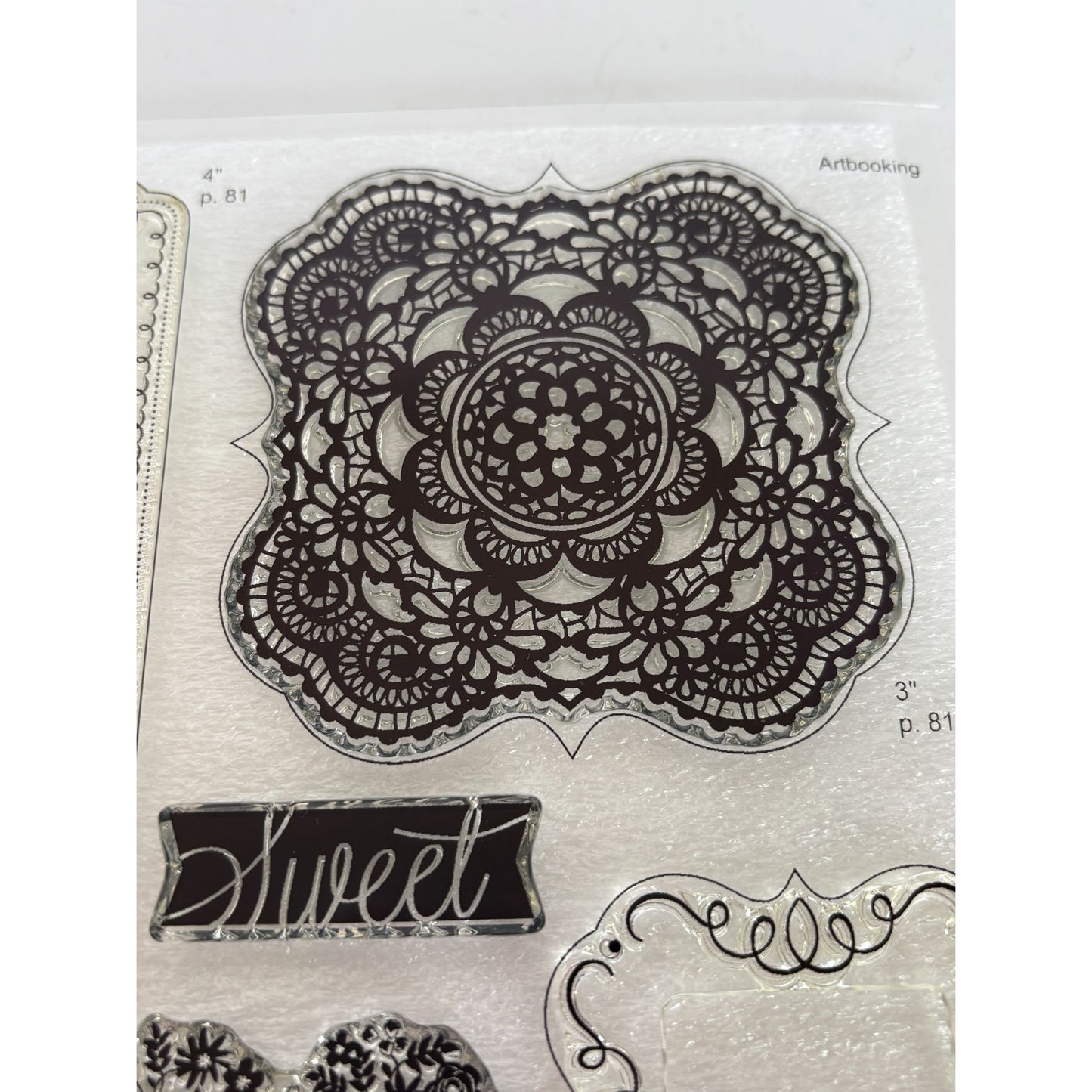 CTMH My Acrylix Acrylic Stamp Set Sweet and Lovely Cricut Bundle Heart Lovely