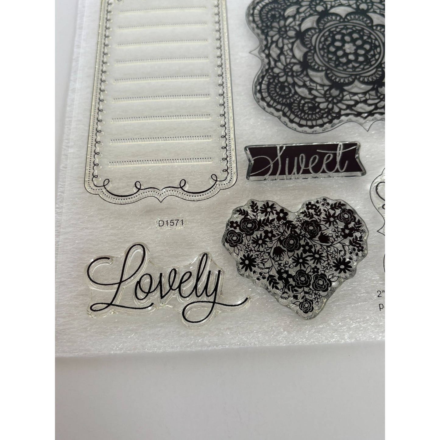 CTMH My Acrylix Acrylic Stamp Set Sweet and Lovely Cricut Bundle Heart Lovely