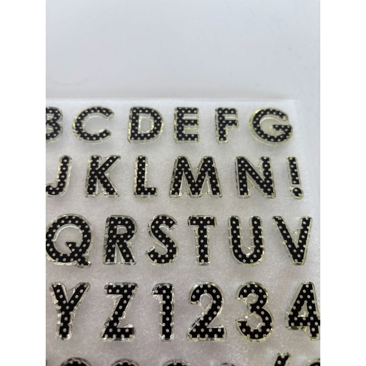 CTMH My Acrylix Acrylic Stamp Set Polka Dot Alphabet Letters Punctuation Marks