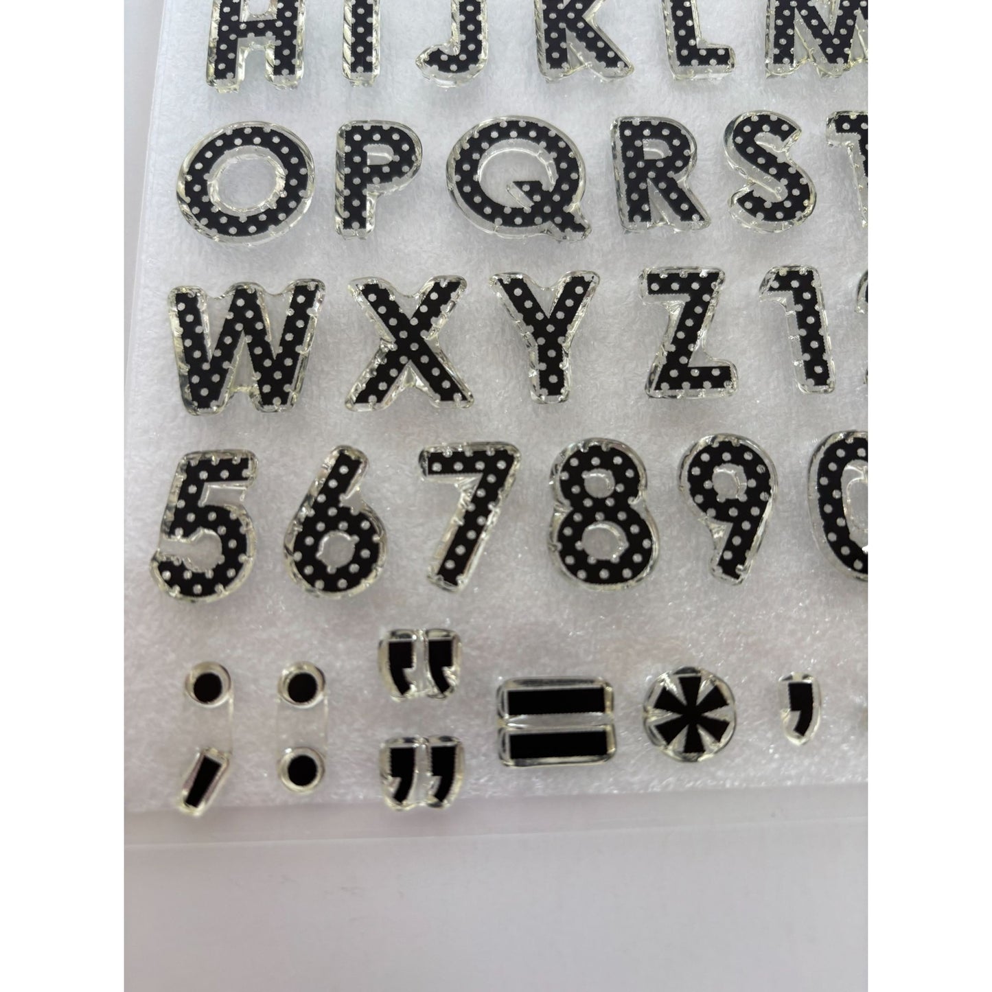CTMH My Acrylix Acrylic Stamp Set Polka Dot Alphabet Letters Punctuation Marks