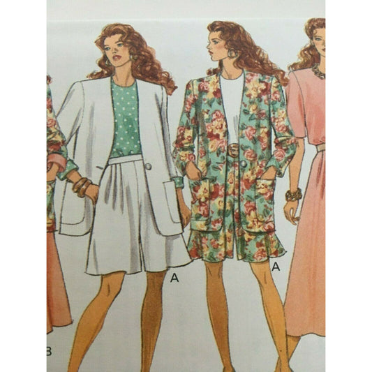 Butterick Sewing Pattern 6003 Jacket Top Split Skirt Culotte Pants Summer 6 8 10