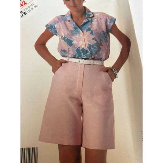 McCalls Stitch N Save Sewing Pattern 2442 Misses Top & Shorts Summer 14 16 18 UC