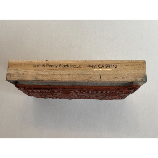 Penny Black Rubber Stamp Herb Garden Summer Cooking Rose Hips Elderberry Plants