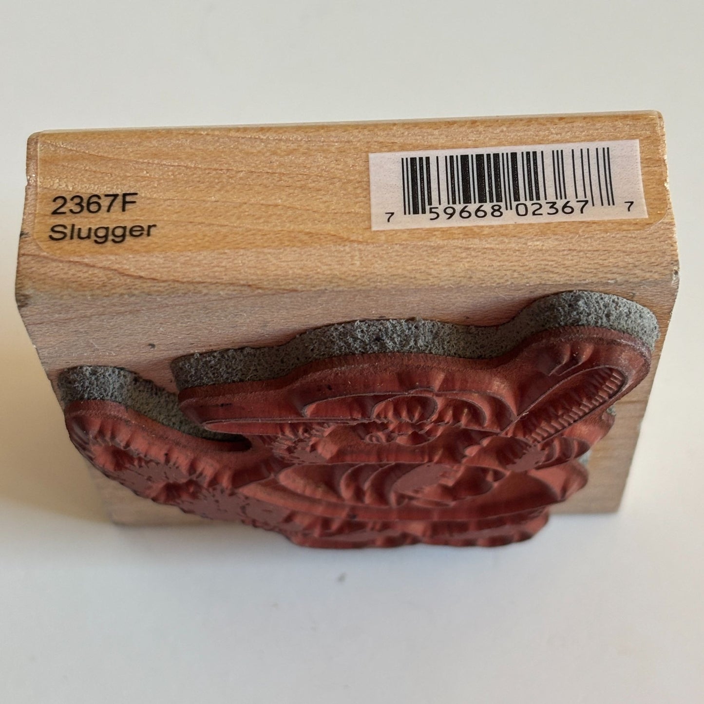 Penny Black Rubber Stamp Slugger Cat Playing Baseball Bat Sports Card Making