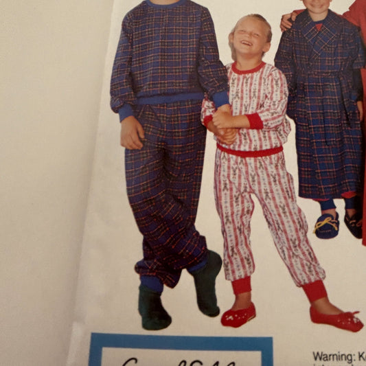 McCalls Sewing Pattern P280 Pajamas Top Pants Robe Kids 10-14 Lanz of Salzburg