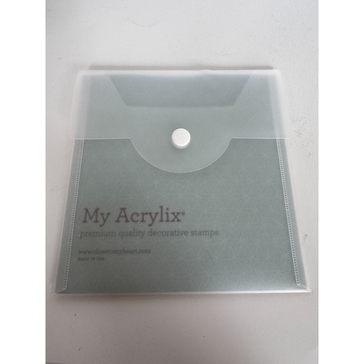 CTMH My Acrylix Acrylic Stamp Set Lovely Birthday Card Making Flowers Word B1462