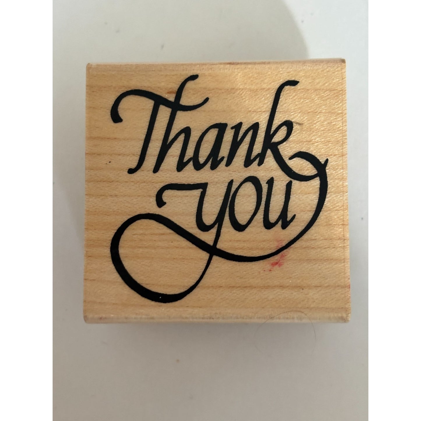 Stampendous Rubber Stamp Thank You Cardmaking Fancy Script Scrapbooking Supply Craft