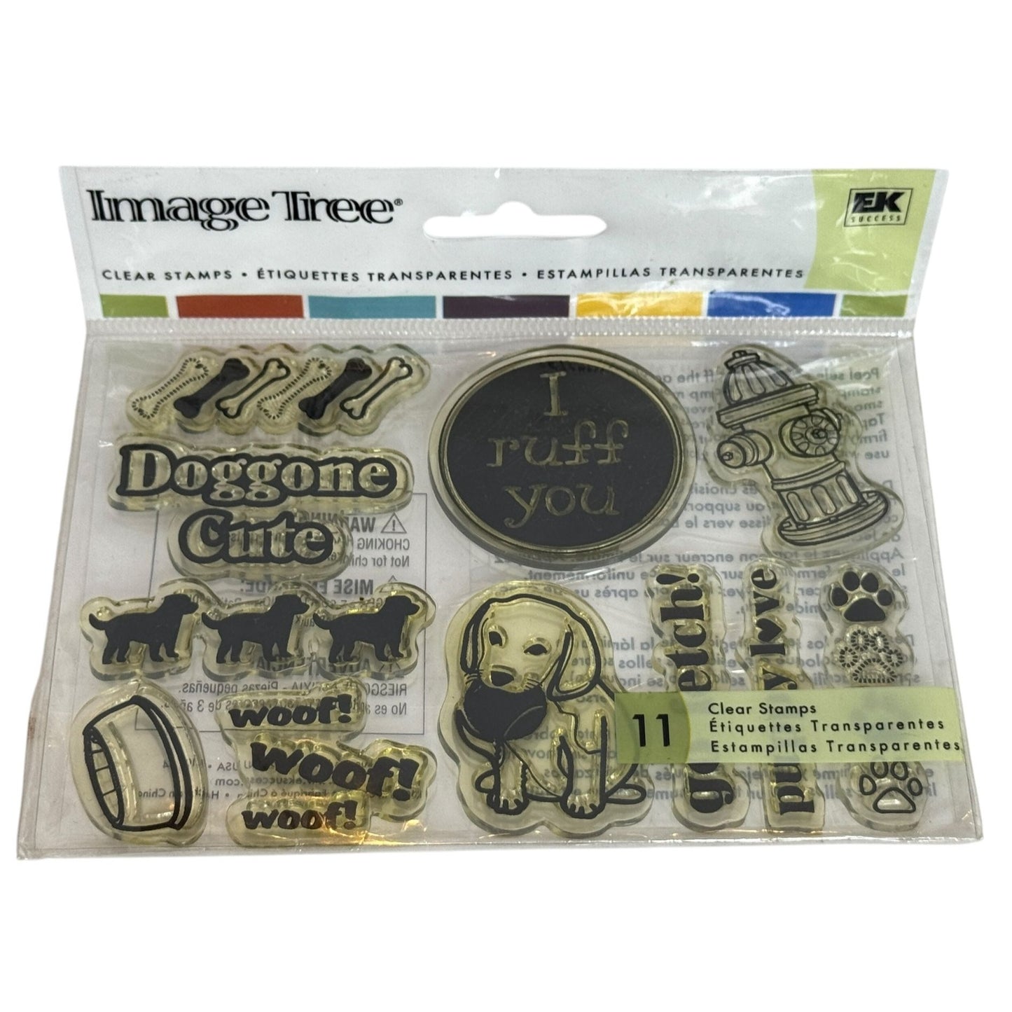 Image Tree Clear Stamps Set Dog Themed Woof I Ruff You Pun Love Doggone Cute Paw