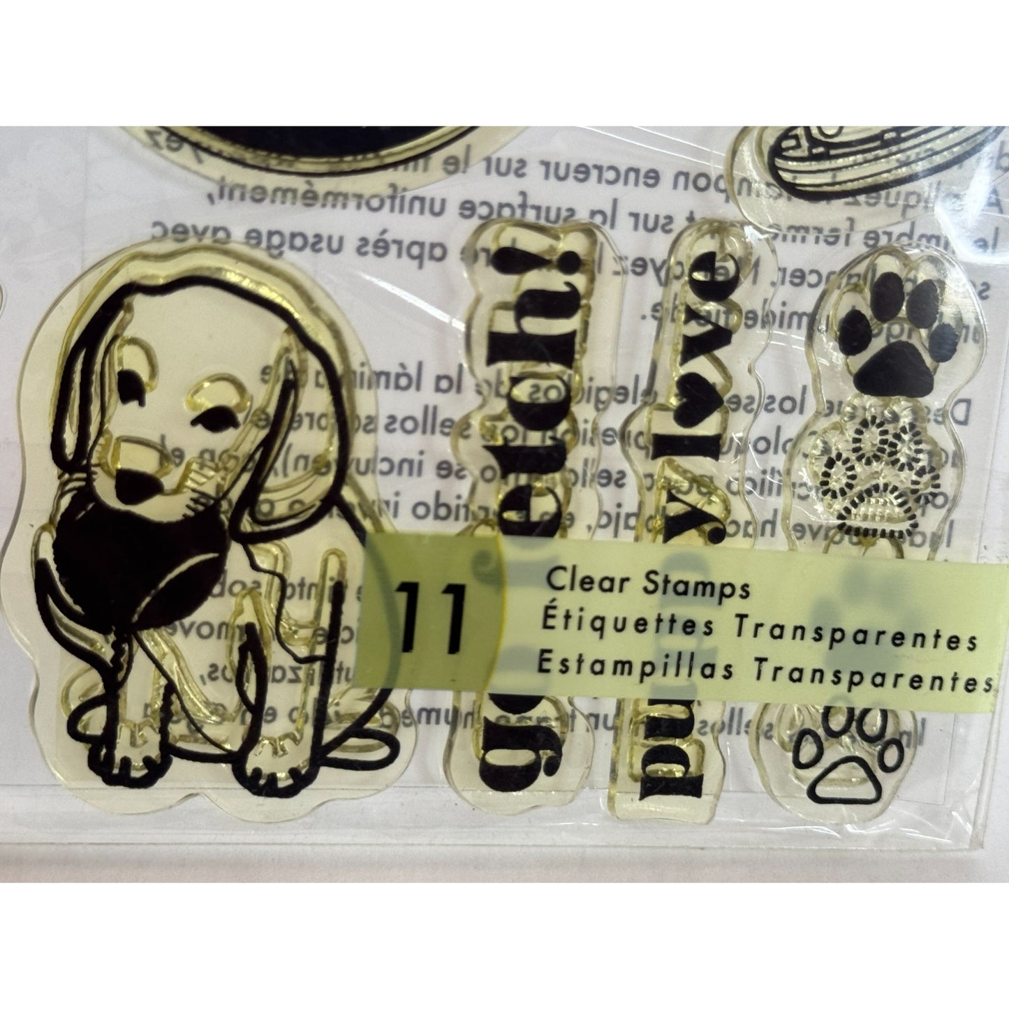 Image Tree Clear Stamps Set Dog Themed Woof I Ruff You Pun Love Doggone Cute Paw