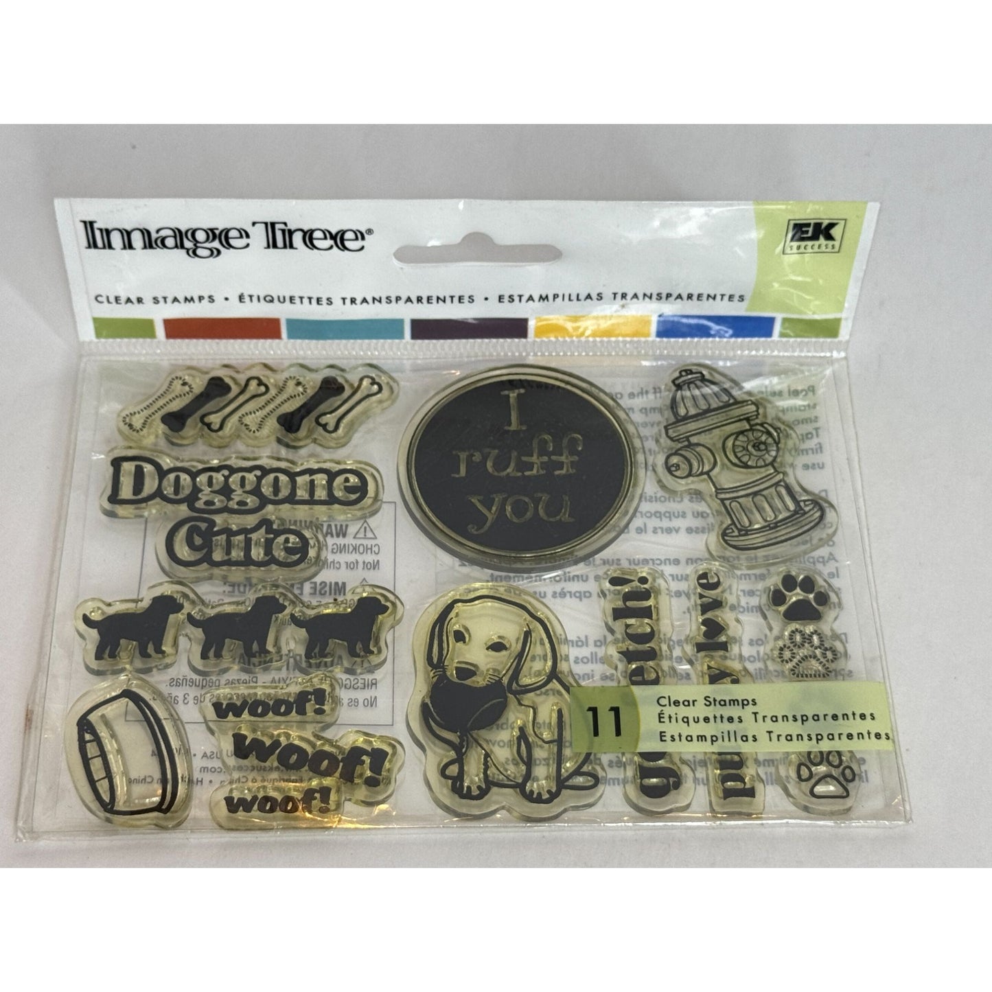 Image Tree Clear Stamps Set Dog Themed Woof I Ruff You Pun Love Doggone Cute Paw