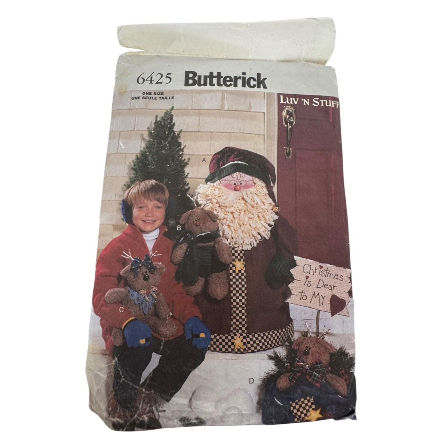 Butterick Sewing Pattern 6425 Porch Santa Reindeer Christmas Decorations Holiday