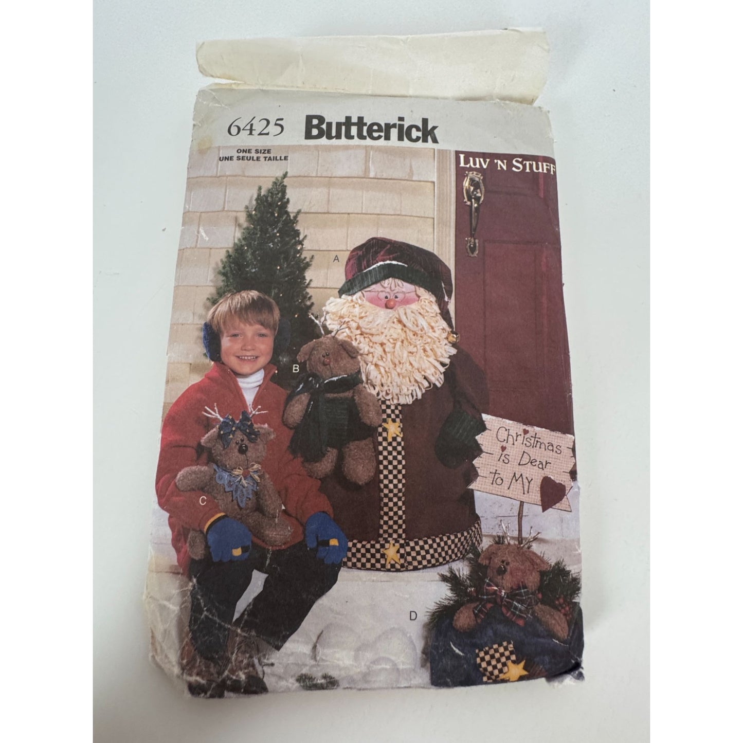 Butterick Sewing Pattern 6425 Porch Santa Reindeer Christmas Decorations Holiday