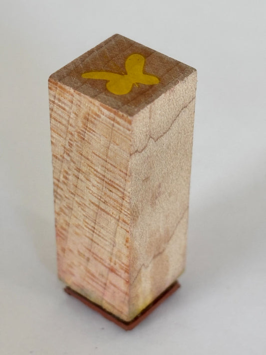 Small Butterfly Rubber Stamp Craft Card Making Wood Mounted