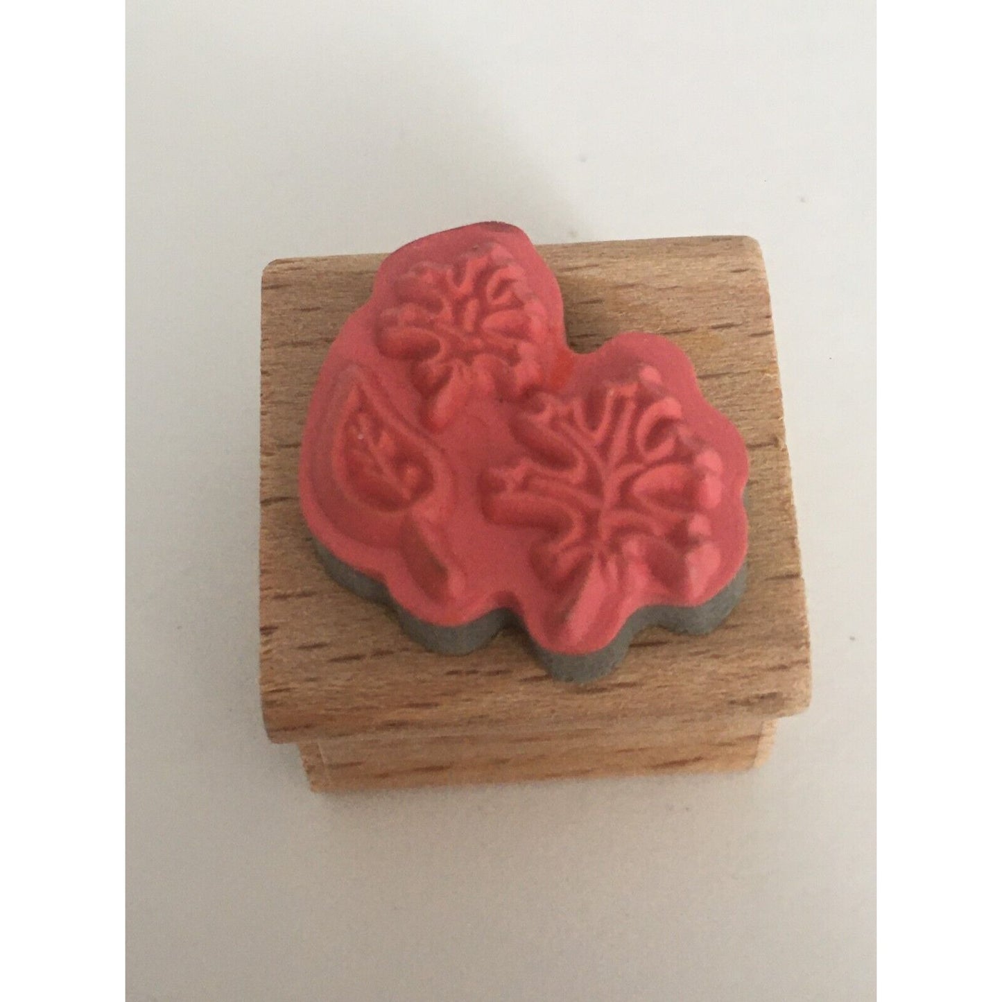 Happen Stamps Rubber Stamp Fall Leaves Trio Oak Elm Autumn Nature Thanksgiving