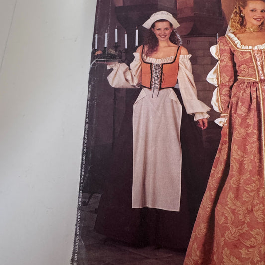 McCalls Sewing Pattern 2793 Elizabethan Costume Renaissance Dress Peasant Outfit Uncut 12-16