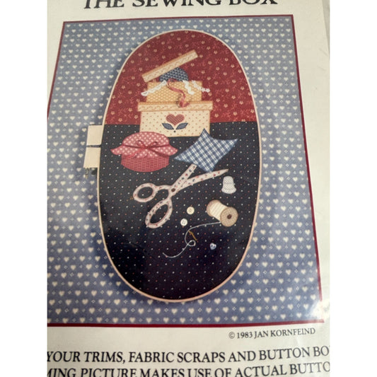 Country Appliques Scrap Quilting Pattern The Sewing Box Seamstress Oval 1980s