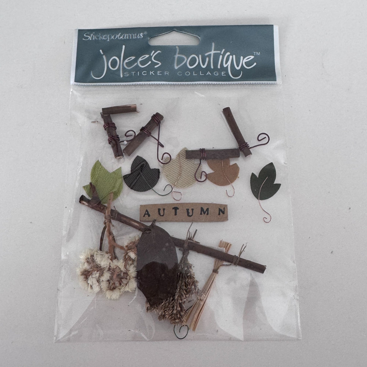 Jolees Boutique Stickers Fall Season Twigs Natural Scrapbook Embellishments Rustic Autumn Junk Journaling