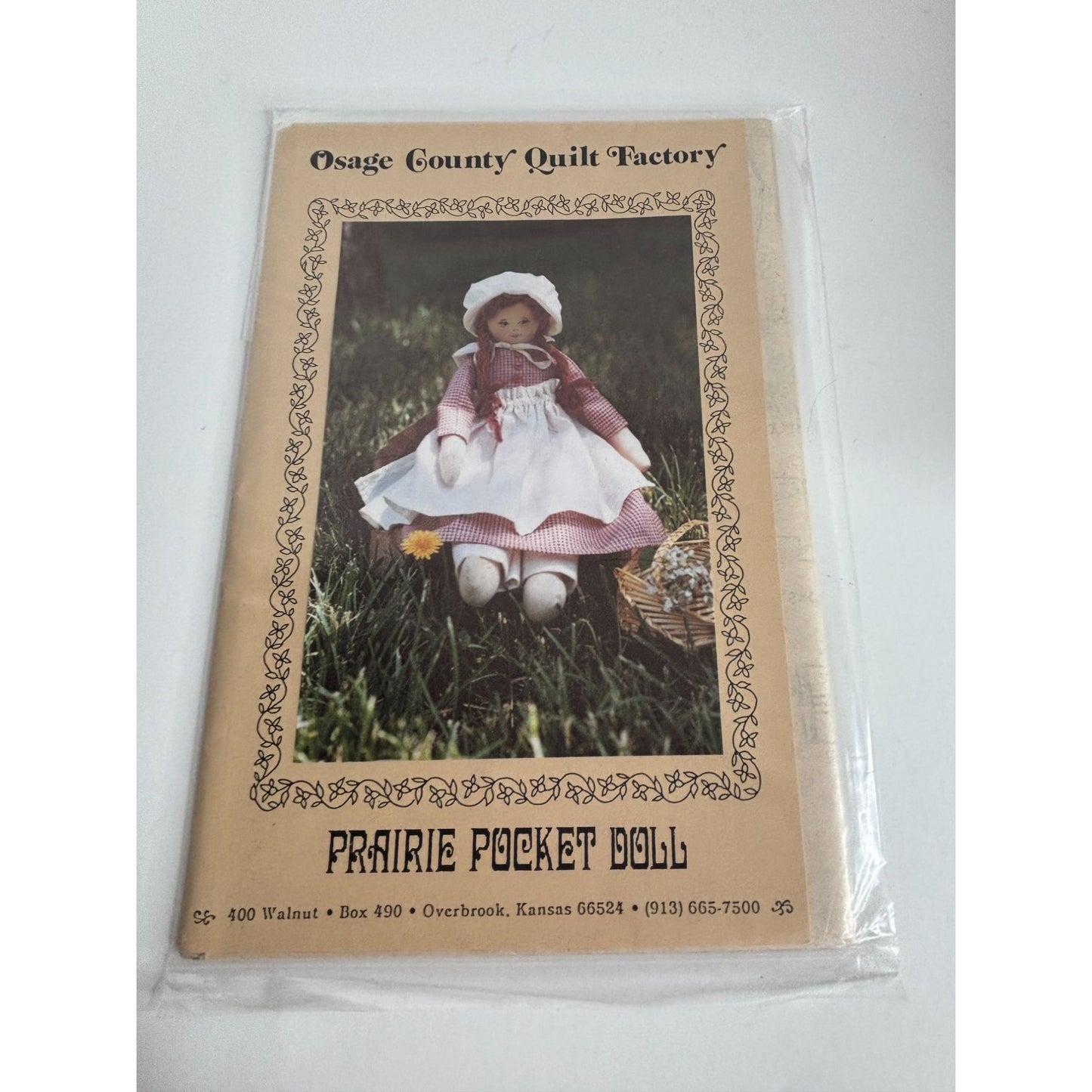 Osage County Quilt Factory Pattern Prairie Pocket Rag Doll 12 Inch Clothing UC