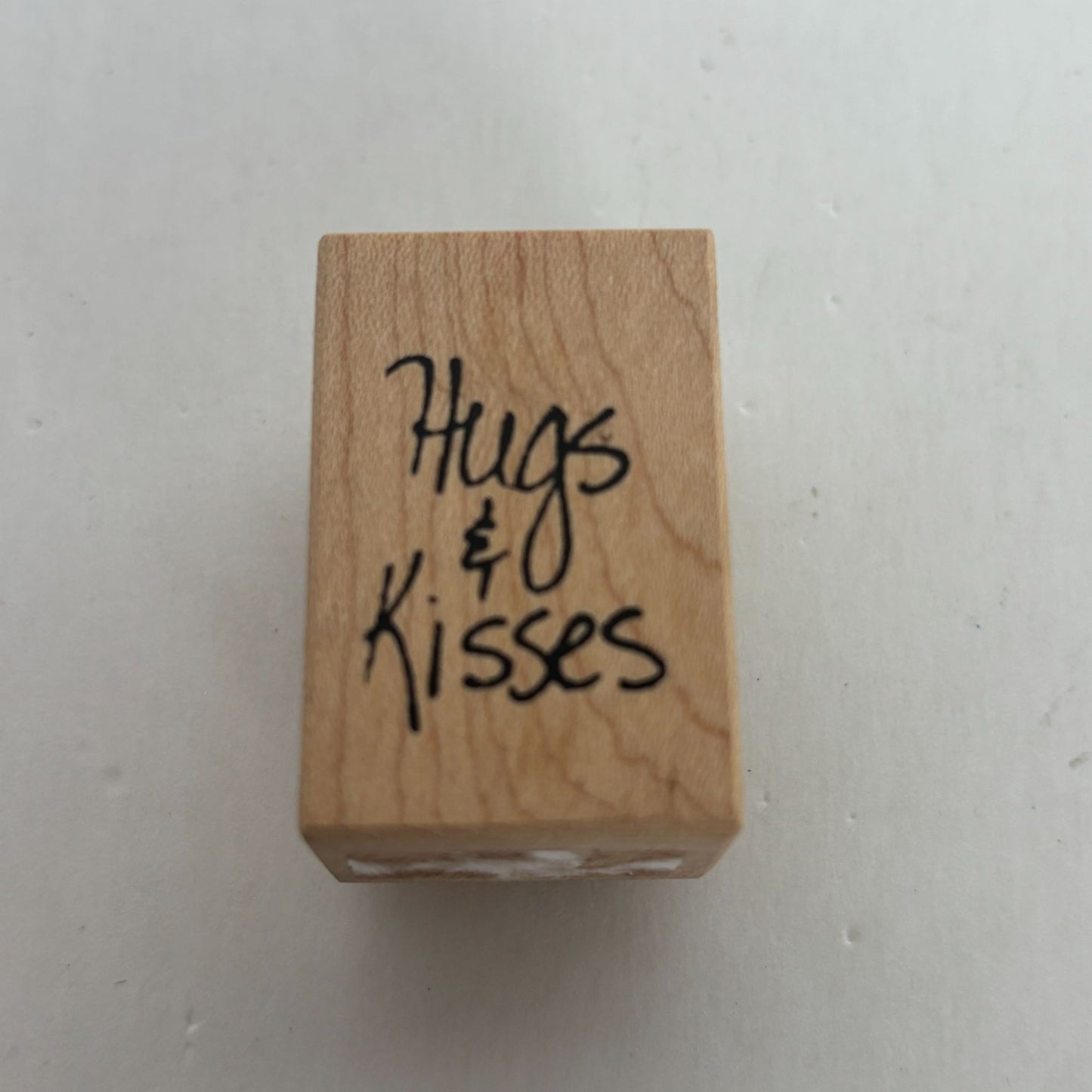 Stampa Rosa Rubber Stamp Hugs and Kisses Card Making Words Sentiment Romantic