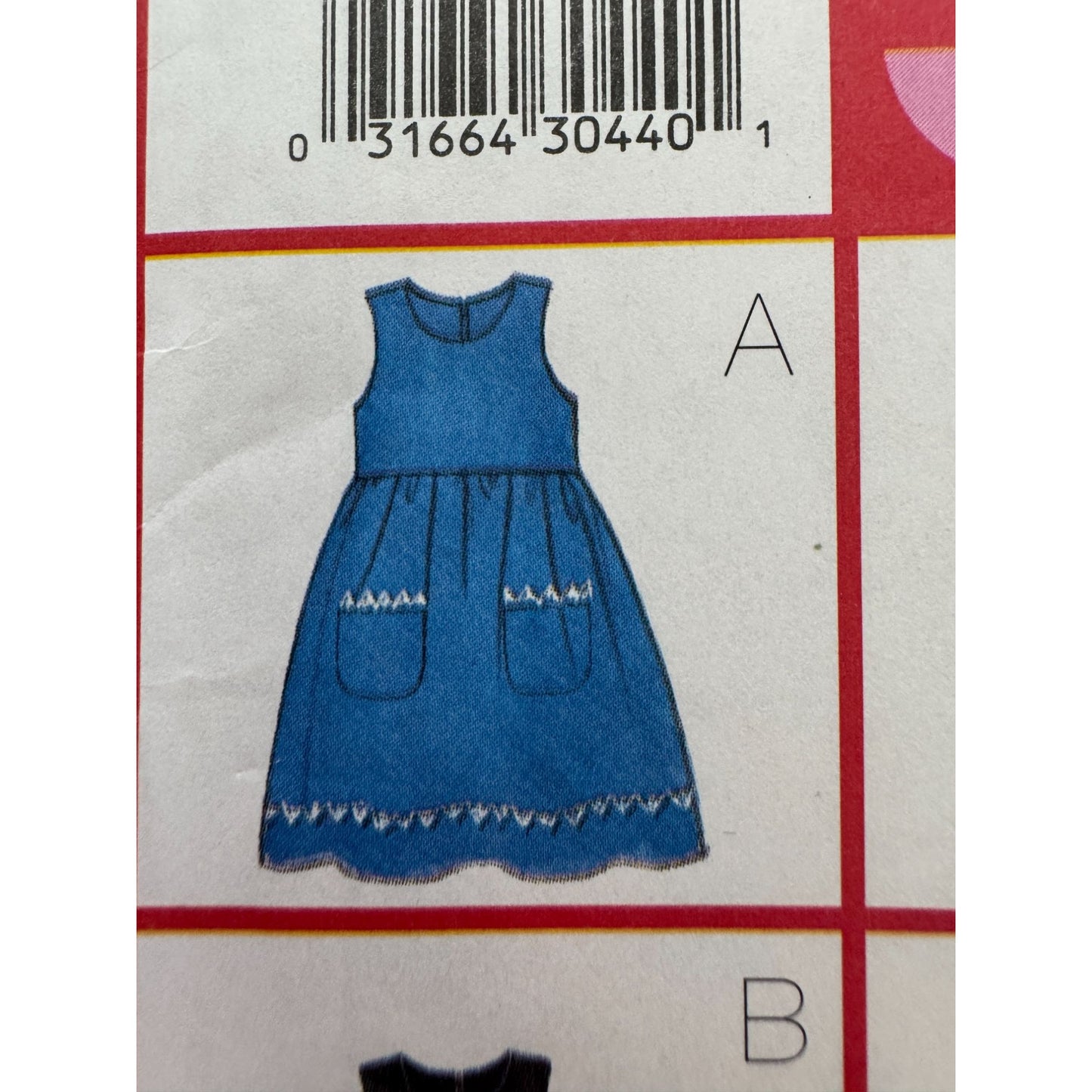 Butterick Sewing Pattern 6285 Jumper Blouse Top Outfit Girls 2 3 4 5 Uncut Easy