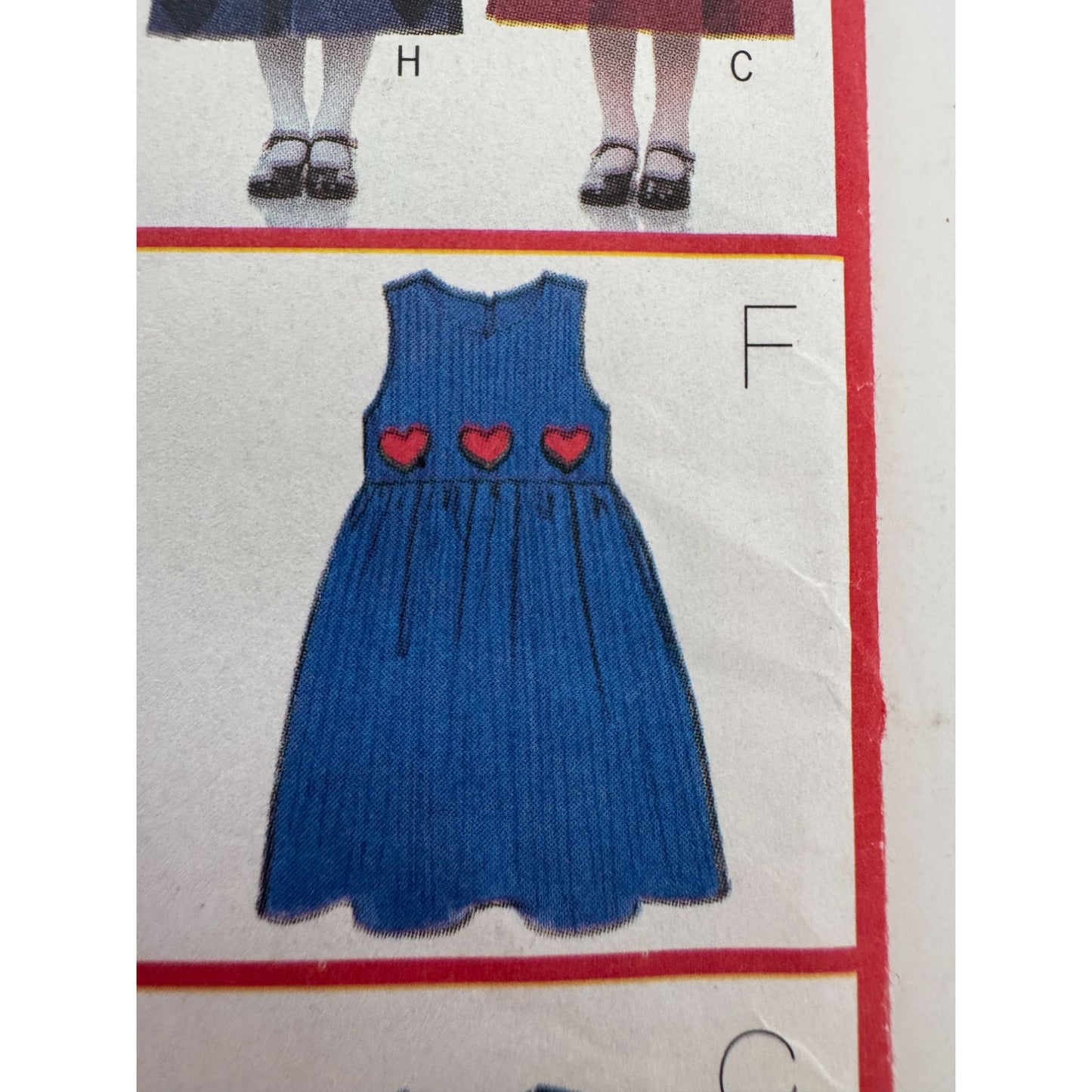 Butterick Sewing Pattern 6285 Jumper Blouse Top Outfit Girls 2 3 4 5 Uncut Easy