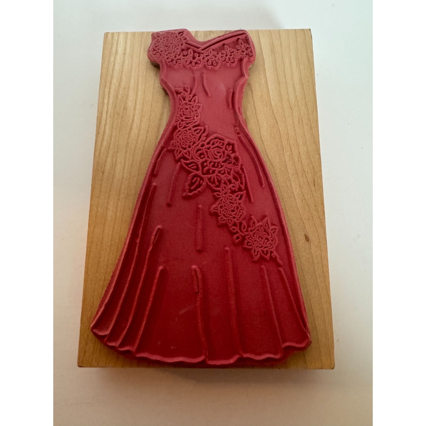 Me And Carrie Lou Rubber Stamp Formal Dress Roses Prom Fashion Card Making Large