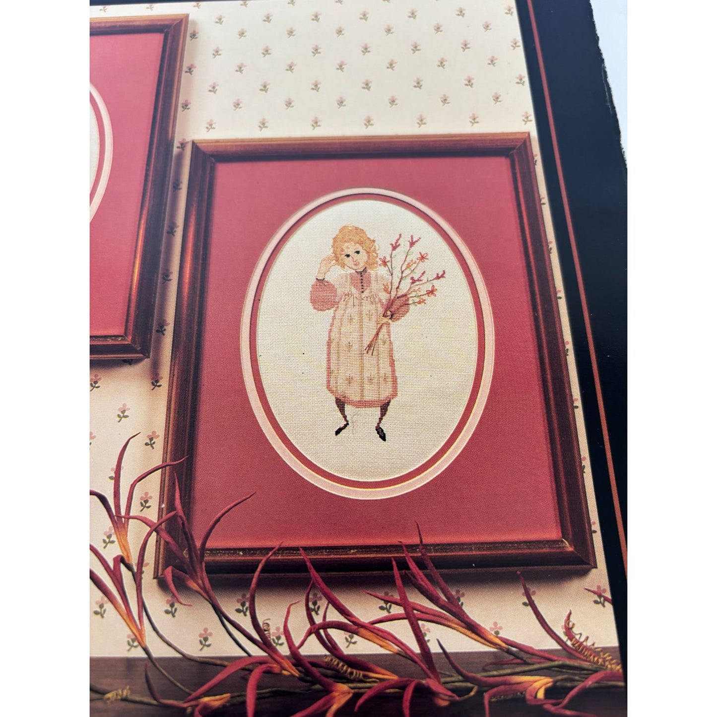 P Buckley Moss Cross Stitch Pattern Adam and Amy Girl Boy Folk Art Leaflet 104