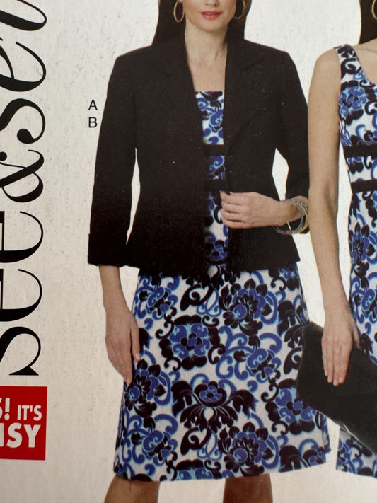 Butterick Sewing Pattern B5478 Dress Jacket Modern Office Chic Sizes 14–20 Uncut