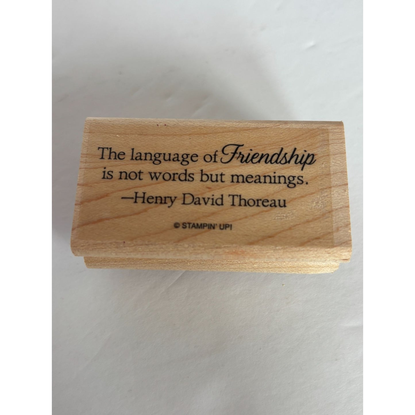 Stampin Up Rubber Stamp Set Birds Language Of Friendship Quotation Card Making
