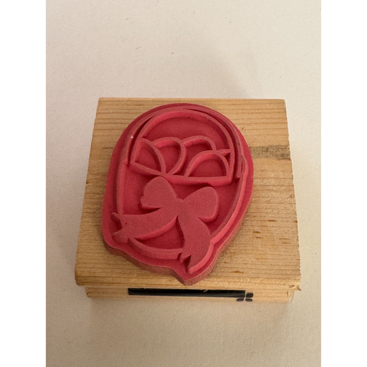 CraftSmart Wood Rubber Stamp Easter Egg Basket Farm Chickens Card Making Spring