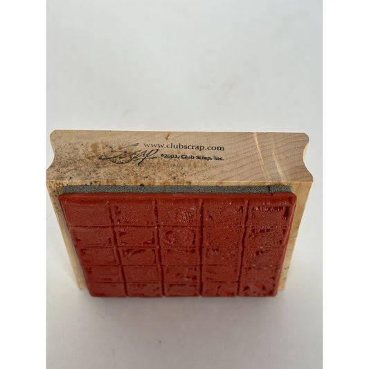 Club Scrap Wood Rubber Stamp Junk Journaling Supplies Collage Theme Scrapbooking