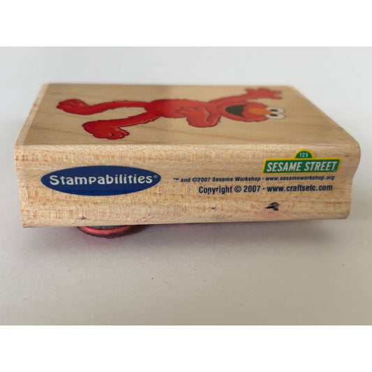Sesame Street Rubber Stamp Elmo Says Hello Stampabilities Cartoon Character Baby Scrapbooking Craft