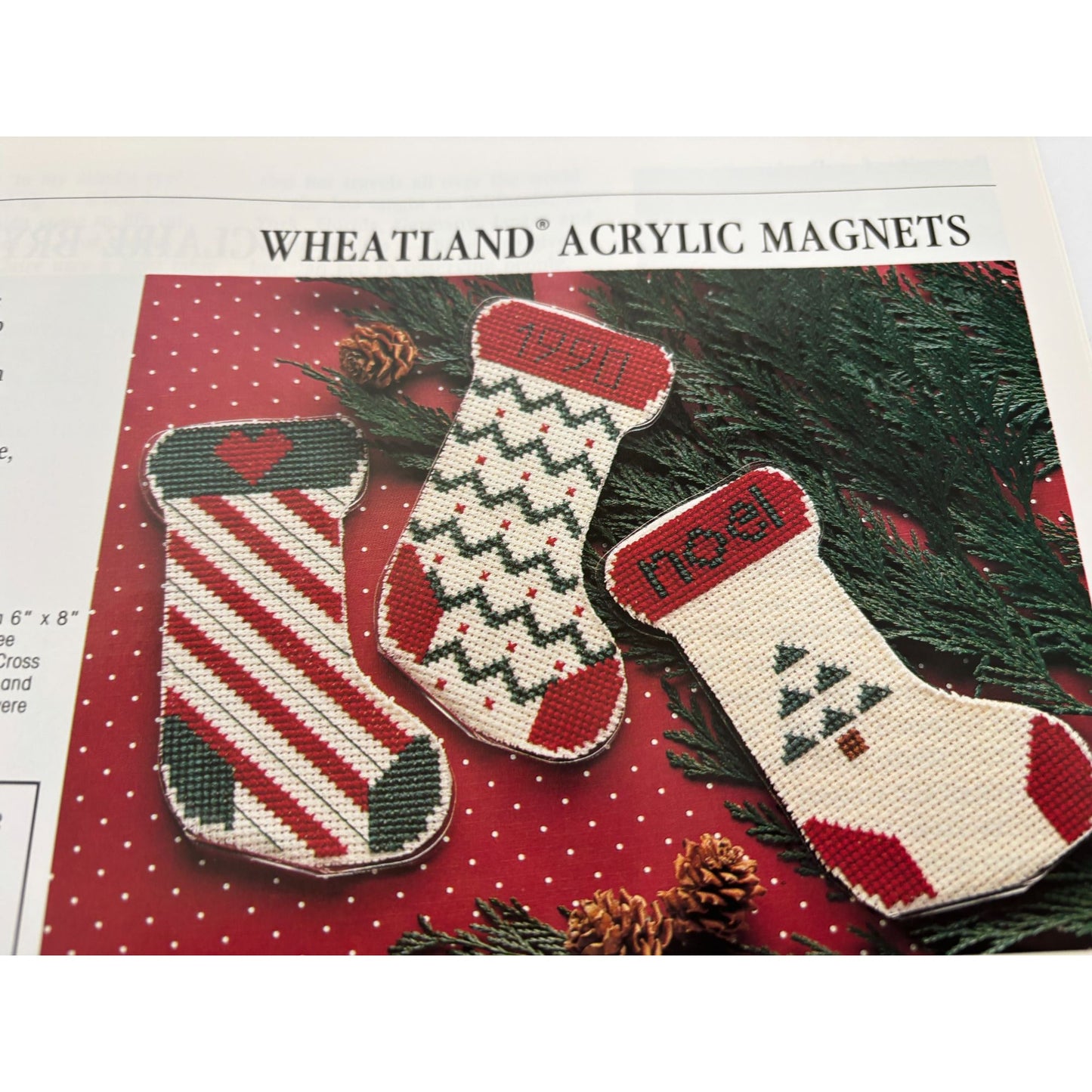 For The Love Of Cross Stitch Magazine Jan 1991 Hosanna Sampler Holiday Chickadee