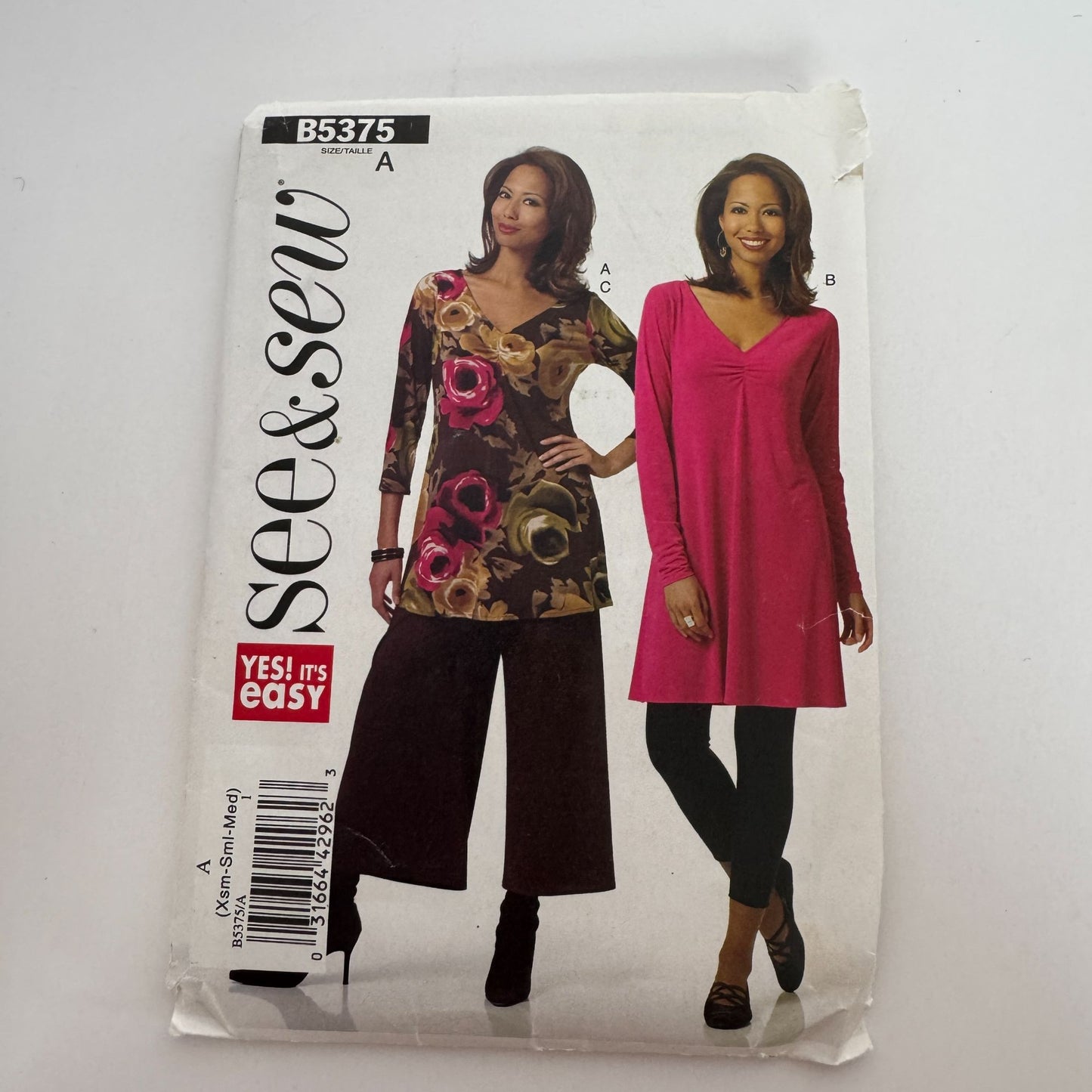 Butterick See and Sew Sewing Pattern B5375 Misses Tunic Dress Pants Easy 4-14 UC