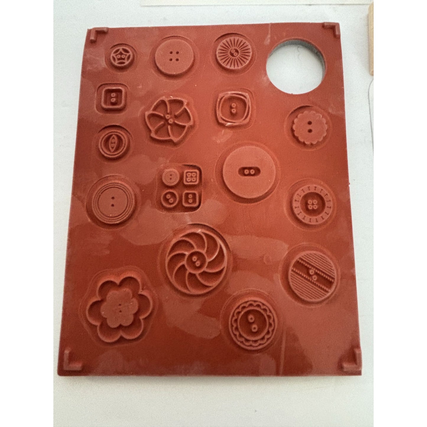 Stampin Up Button Rubber Stamp Set Sewing Seamstress Fashion Clothes Card Making