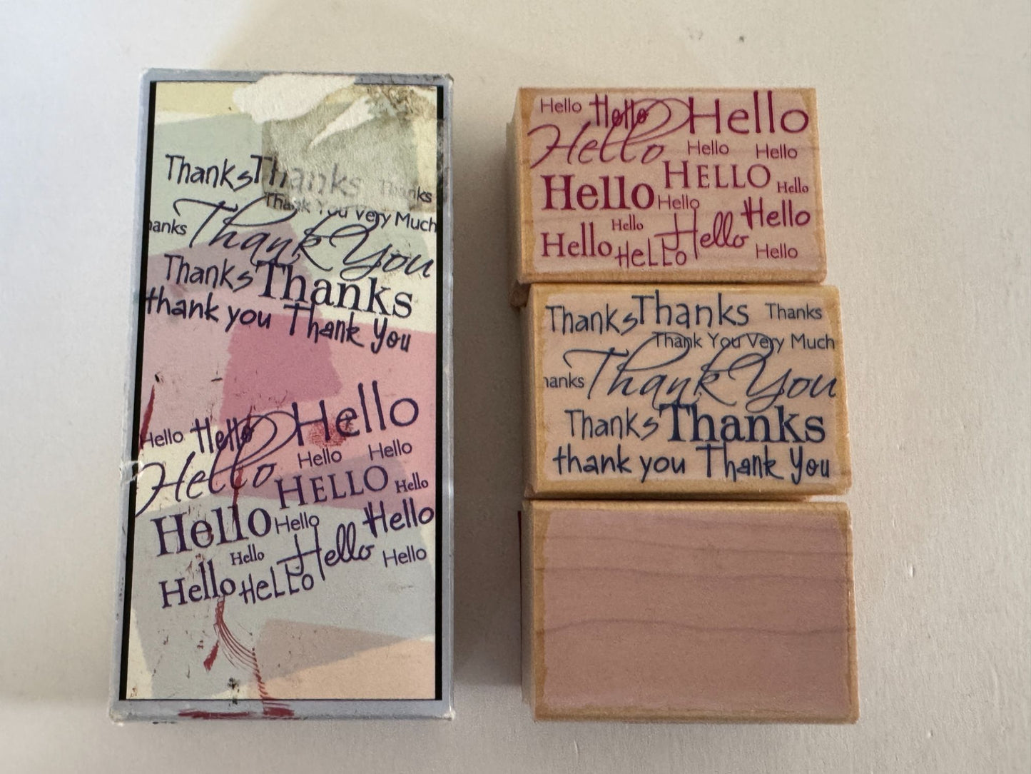 Hero Arts Rubber Stamps Word Patterns Thank You Cardmaking Set Words Hello Craft