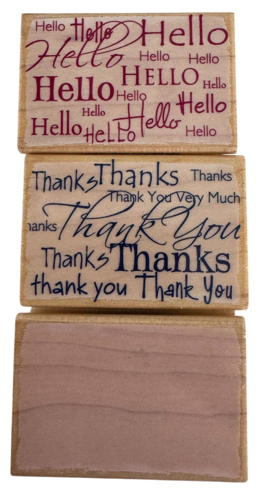 Hero Arts Rubber Stamps Word Patterns Thank You Cardmaking Set Words Hello Craft