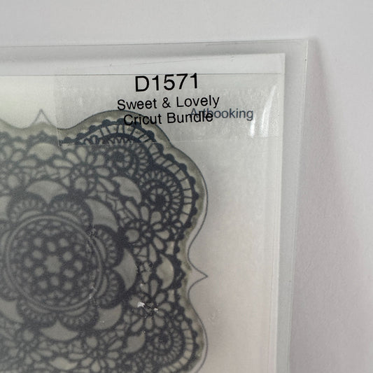 CTMH My Acrylix Acrylic Stamp Set Sweet and Lovely Journaling Lines Frame D1571