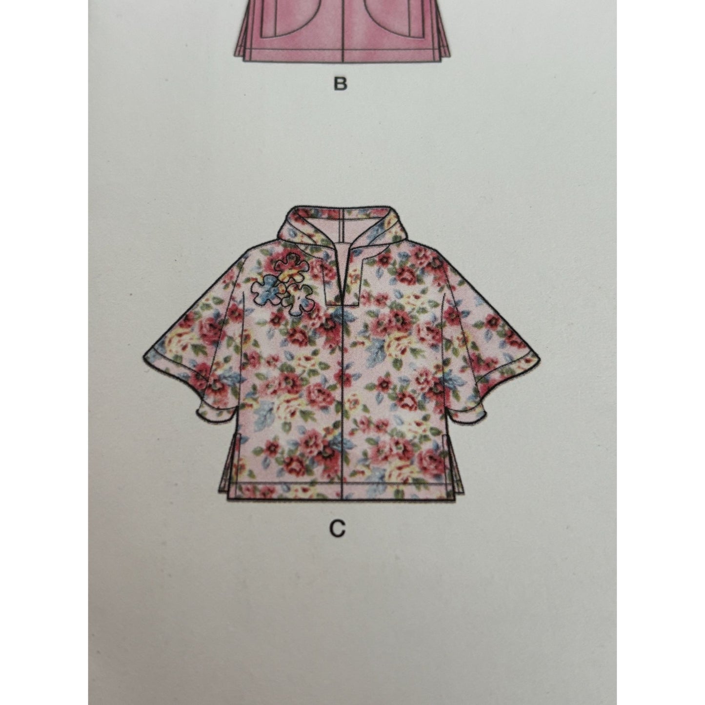 Simplicity Sewing Pattern 8428 Child Poncho S M L Easy Outerwear Fall Flannel UC