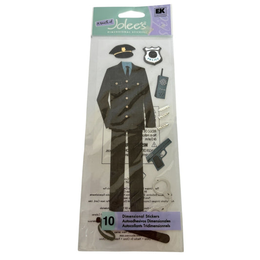 Jolees Dimensional Stickers Police Officer Uniform Badge Craft Embellishments