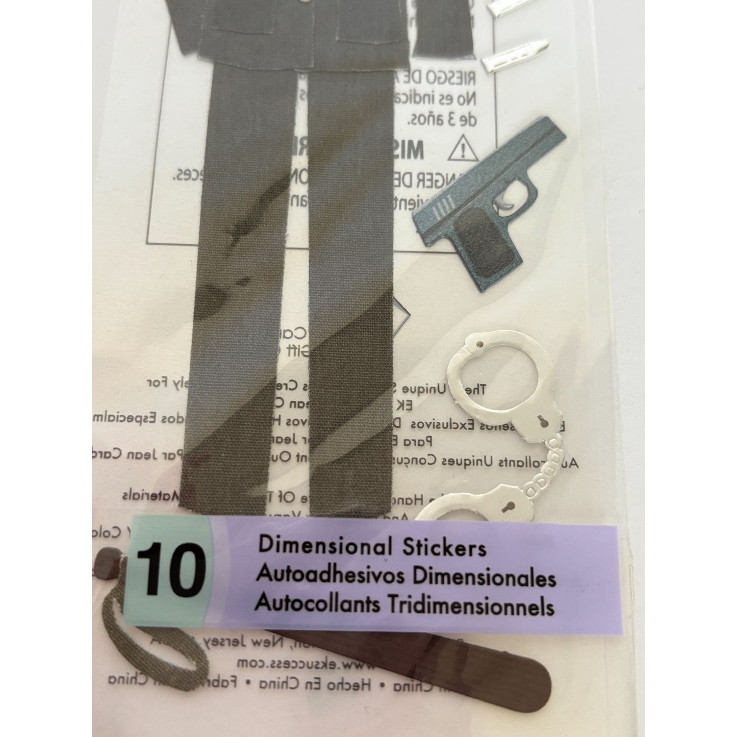 Jolees Dimensional Stickers Police Officer Uniform Badge Craft Embellishments