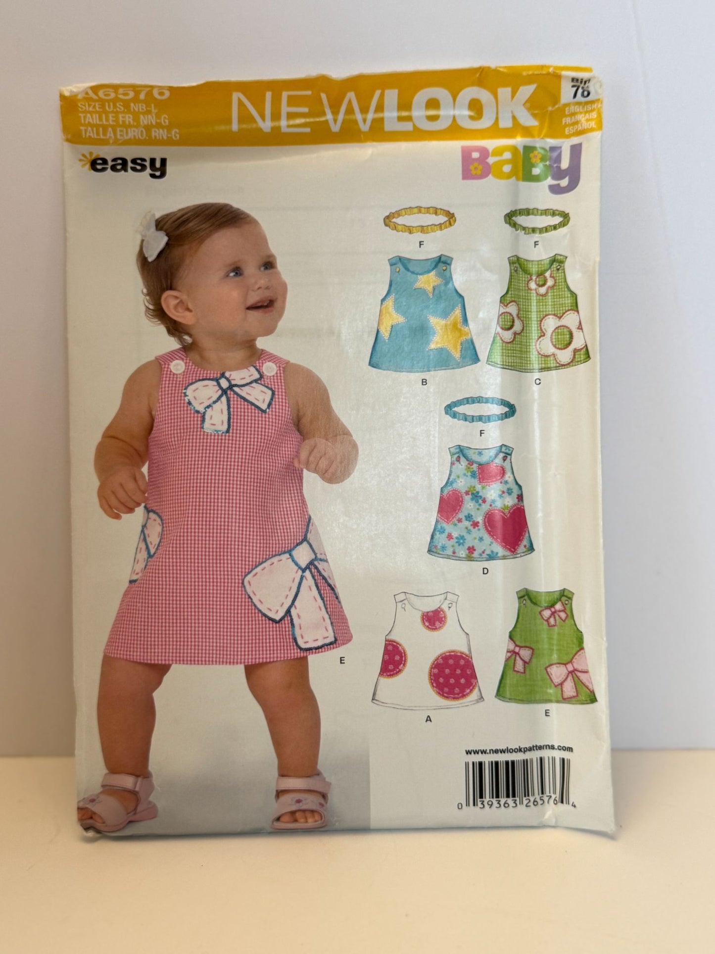New Look Sewing Pattern A6576 Baby Dress Infant Girl Summer Easy Simplicity UC